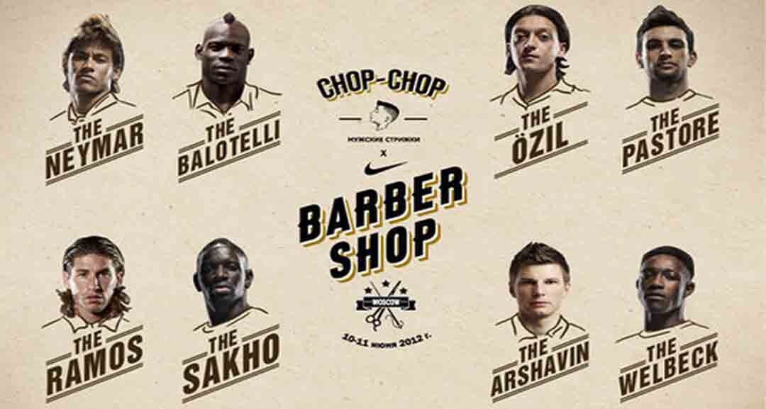 Un footballeur avec une coiffure inspirée de Nike