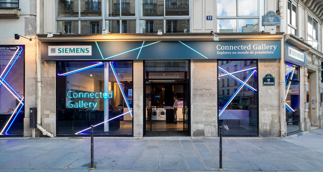 The Siemens connected-appliances gallery at Cremerie de Paris in 2017